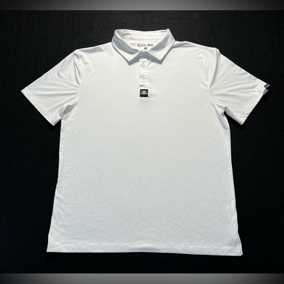 Tattoo Golf Other - Tattoo Golf Cool-Stretch Polo Shirt Men’s Medium White Performance Skull Logo